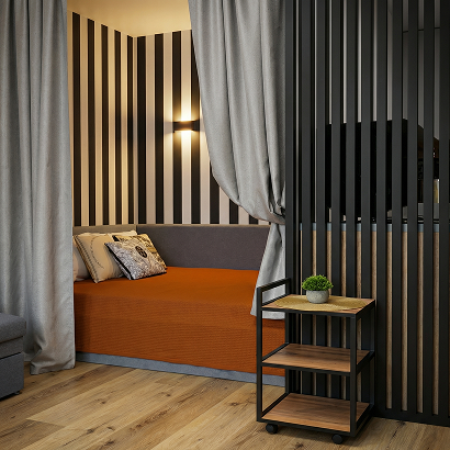 Интерьерная рейка МДФ STELLA Бриона Black Edition 16*40*2700 (уп.8шт.)