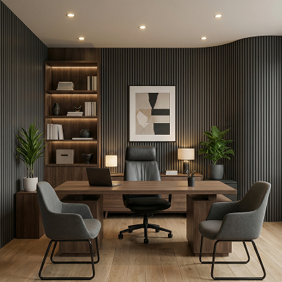 Панель Стеновая Акустическая Stella Trend De Luxe Black Lead 2780х600х21 (уп.1шт.)