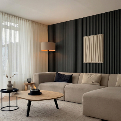 Панель Стеновая Акустическая Stella Trend De Luxe Black Lead 2780х600х21 (уп.1шт.)