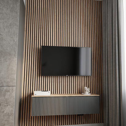 Панель Стеновая Акустическая Stella Comfort (Комфорт), Делюкс, Sandgrau (Сандграу), 2780х600х9, (уп.1шт.)